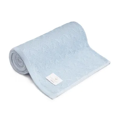 Yoonco, Ażur, kocyk bambusowy, mgiełka, niebieski