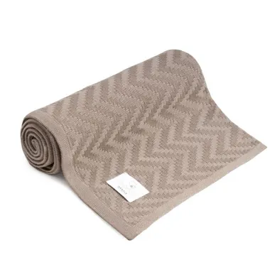 Yoonco, Jodełka, kocyk bambusowy, mgiełka, beż