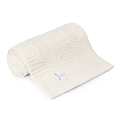 Yoonco, kocyk bambusowy, kremowy, 80-100 cm