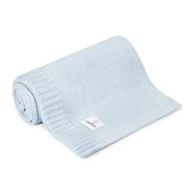 Yoonco, kocyk bambusowy, niebieski, 80-100 cm