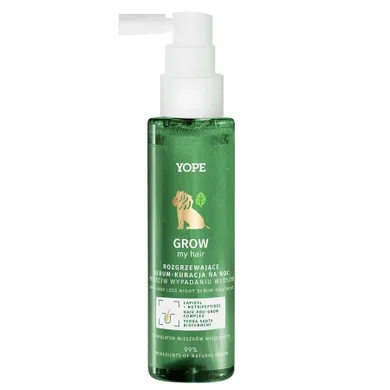 Yope, Grow My Hair, rozgrzewające serum-kuracja na noc, 110 ml
