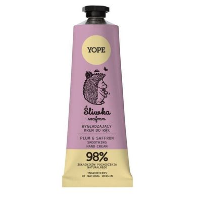 Yope, naturalny wygładzający krem do rąk, Śliwka & Szafran, 50 ml