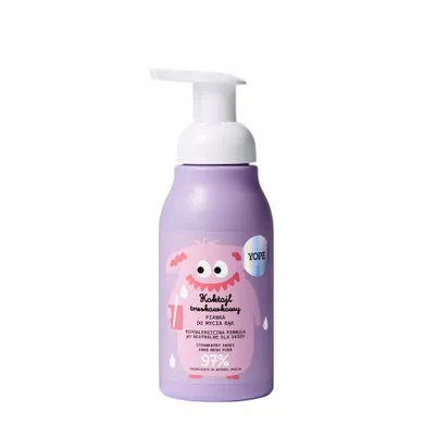 Yope, pianka do mycia rąk dla dzieci, koktajl truskawkowy, 300 ml