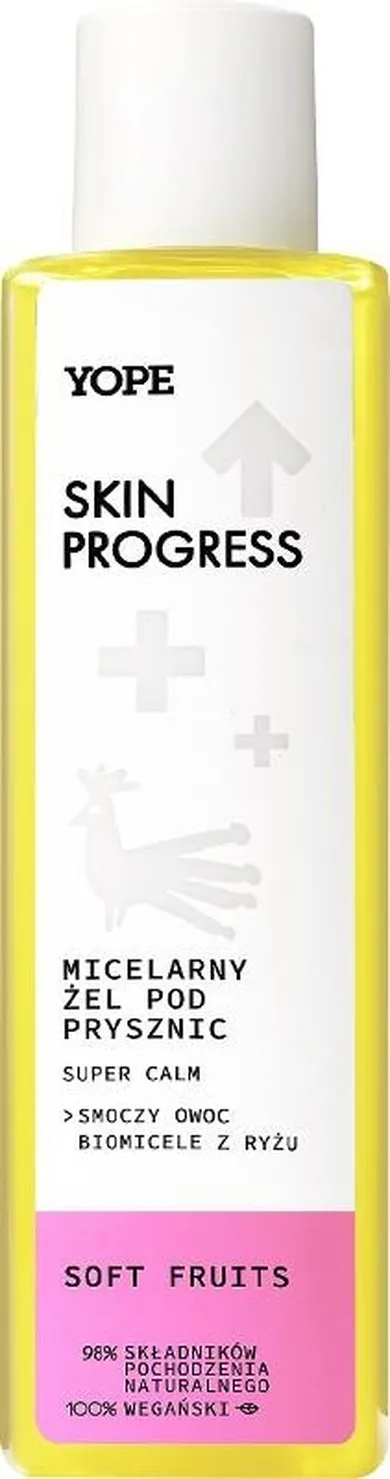 Yope, Skin Progress, micelarny żel pod prysznic soft fruits, 200 ml