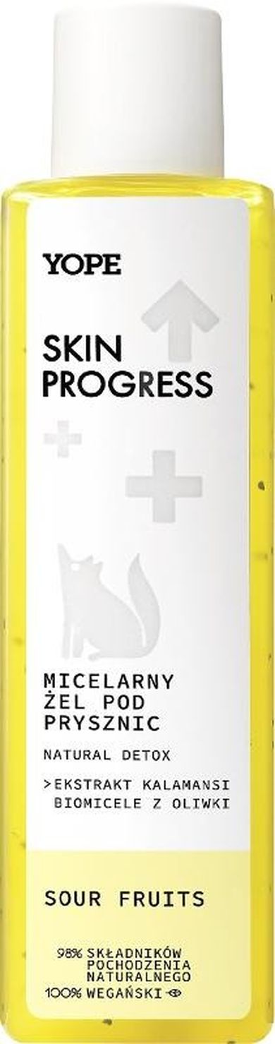 Yope, Skin Progress, micelarny żel pod prysznic sour fruits, 200 ml