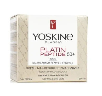 Yoskine, Classic Platin Peptide, Max-Reduktor Zmarszczek, 50+, krem do cery normalnej i suchej na dzień, 50 ml