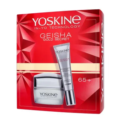 Yoskine, Geisha Gold Secret, zestaw, krem na dzień i noc, 65+, 50 ml + krem pod oczy, 15 ml