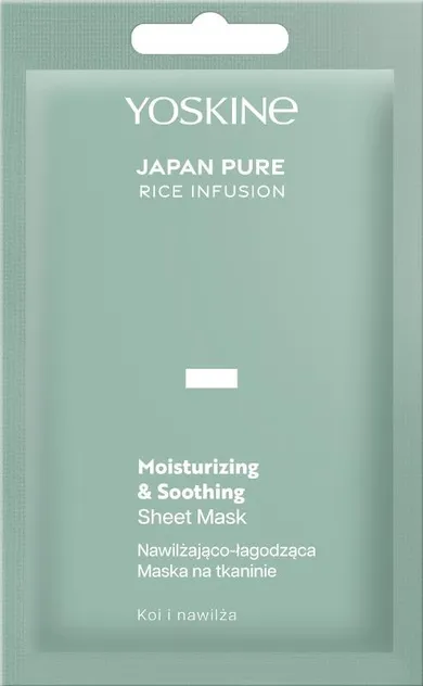 Yoskine, Japan Pure, maska nawilżająco-łagodząca na tkaninie