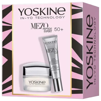 Yoskine, Mezo Peptide Expert 50+, zestaw: krem przeciwzmarszczkowy, 50 ml + krem pod oczy i na powieki, 15 ml