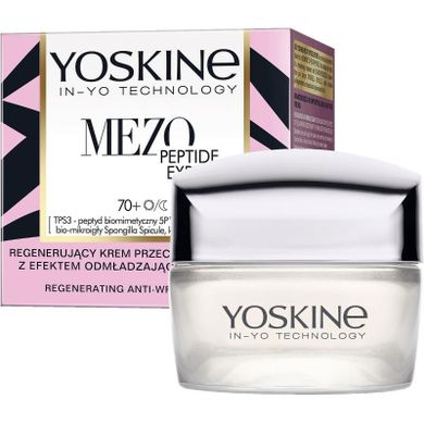 Yoskine, Mezo Peptide Expert, regenerujący krem przeciwzmarszczkowy 70+ na dzień i noc, 50 ml