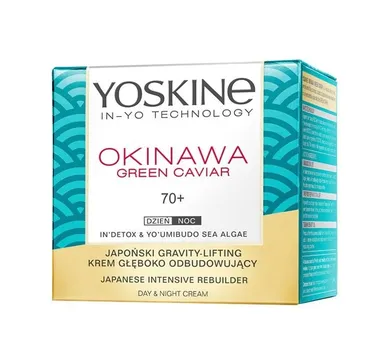 Yoskine, Okinawa Green Caviar 70+, krem głęboko odbudowujący na dzień i na noc, 50 ml
