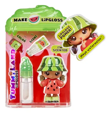 Yummiland, laleczka Maya Watermelon + pachnący błyszczyk DIY do ust