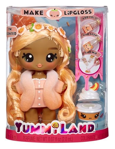 Yummiland, lalka Piper Peach + pachnący błyszczyk DIY do ust