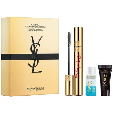Yves Saint Laurent, zestaw: tusz do rzęs, Volume Effet, 1,5 ml + Moisture Glow, baza, 5 ml + płyn do demakijażu, 8 ml