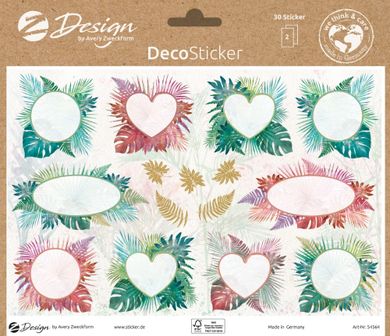 Z-Design, naklejki dekoracyjne, paprocie, A5