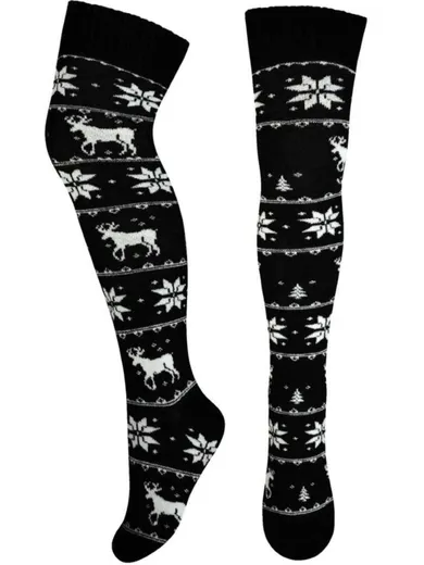 Zakolanówki dziewczęce, czarne, Milusie