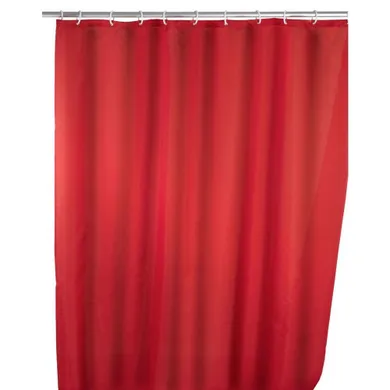 Zasłona prysznicowa, czerwony, 180-200 cm