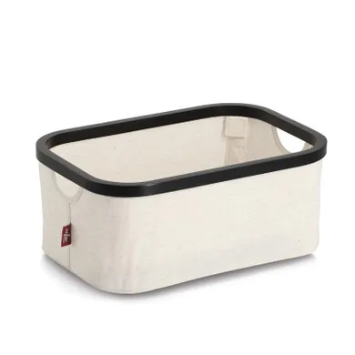 Zeller, organizer tekstylny kremowy, bambus, 38-26-16 cm