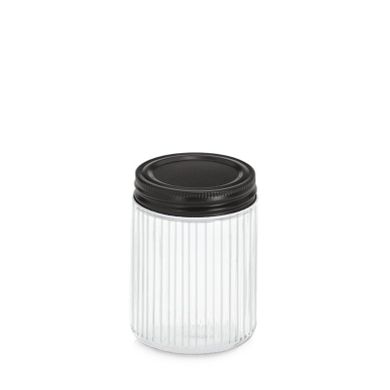 Zeller, słoik z metalową pokrywką, Kitchen essentials, ryflowane szkło