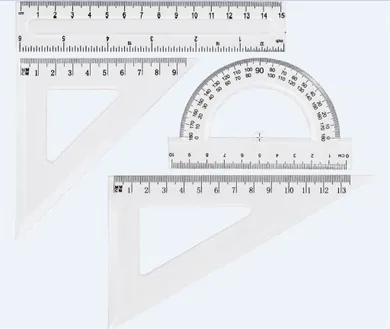 Zestaw geometryczny transparent, GR-031T