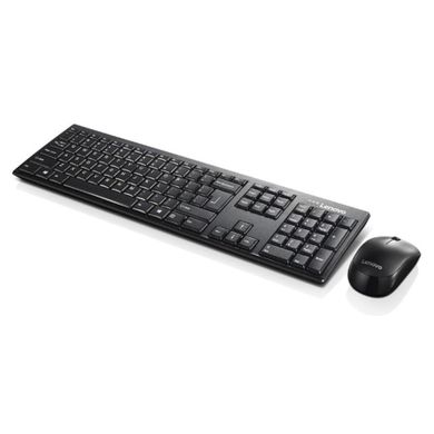 Zestaw Klawiatura + Mysz Lenovo, 100 Wireless Combo Keyboard & Mouse Gx30l66303, usb, 2.0, en, czarny, Optyczna, 1000 Dpi