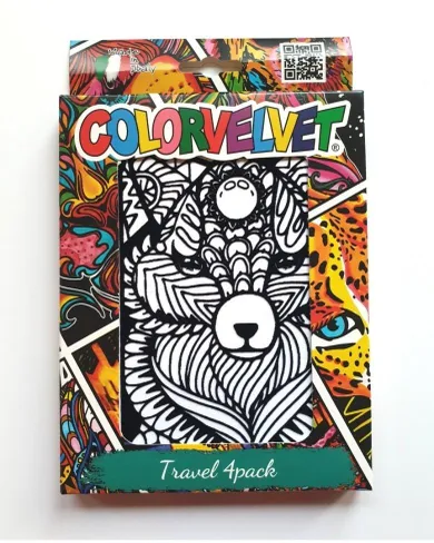 Zestaw na podróż. Malowanka welwetowa