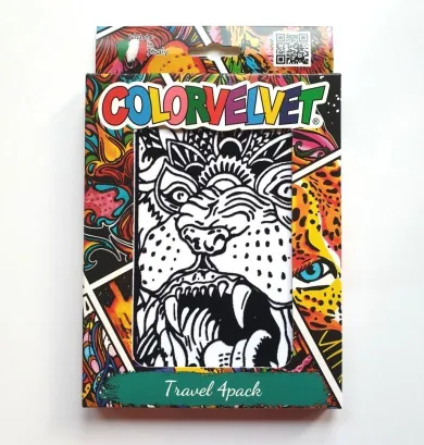 Zestaw na podróż. Malowanka welwetowa