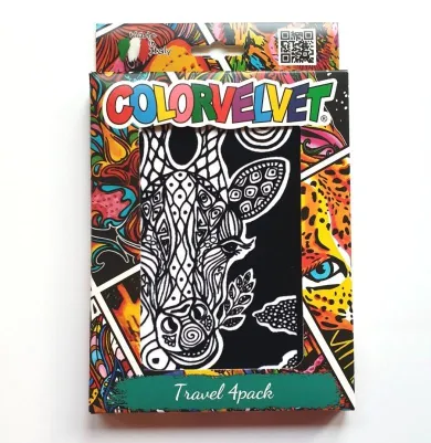 Zestaw na podróż. Malowanka welwetowa