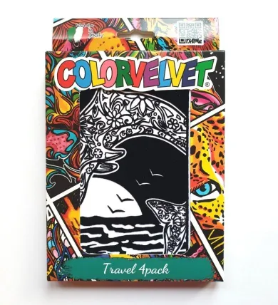 Zestaw na podróż. Malowanka welwetowa