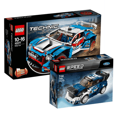 Zestaw promocyjny: LEGO Technic, Niebieska wyścigówka, 42077 + GRATIS: LEGO Speed Champions, Ford Fiesta M-Sport WRC, 75885