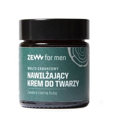 Zew For Men, multi-zadaniowy nawilżający krem do twarzy z czarną hubą, 30 ml