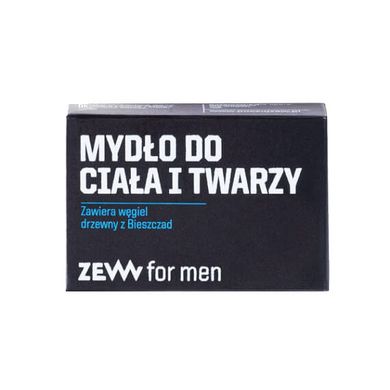 Zew For Men, mydło do ciała i twarzy z węglem drzewnym z Bieszczad, 85 ml