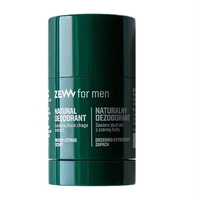 Zew For Men, naturalny dezodorant w sztyfcie z czarną hubą, 30g