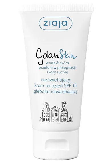 Ziaja, GdanSkin, rozświetlający krem na dzień głęboko nawadniający SPF15, 50 ml