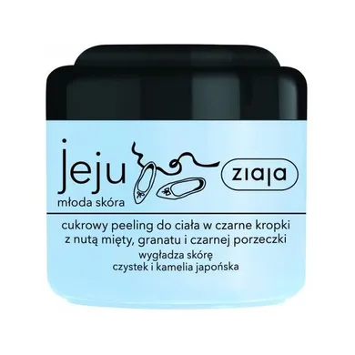 Ziaja, Jeju, cukrowy peeling do ciała w czarne kropki, 200 ml