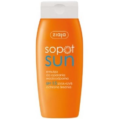 Ziaja, Sopot Sun, emulsja do opalania wodoodporna SPF 15, 150 ml