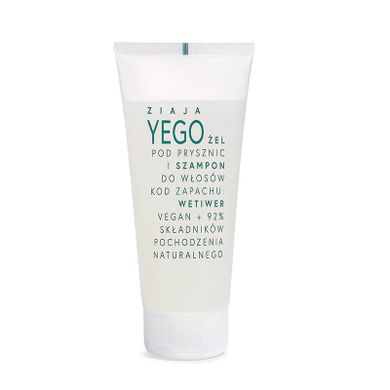 Ziaja, Yego, żel pod prysznic i szampon do włosów, Wetiwer, 200 ml