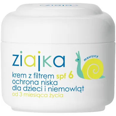 Ziajka, krem dla dzieci z filtrem spf 6, 50 ml