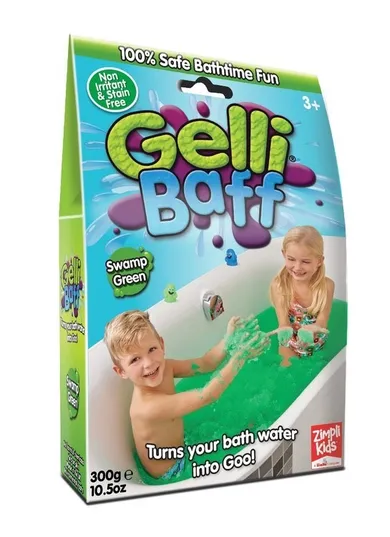Zimpli, Gelli Baff, magiczny proszek do kąpieli, zielony, 1 użycie