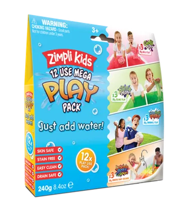 Zimpli, Mega Play Pack, zestaw magicznych proszków do wody, 12 szt.