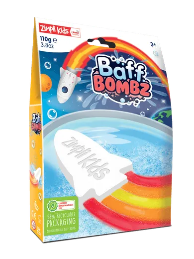 Zimpli, Rainbow Baff Bombz, rakieta do kąpieli zmieniający kolor wody