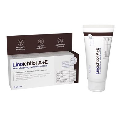 Ziołolek, Linoichtiol A+ E, krem ichtiolowy z witaminami A i E, 50g