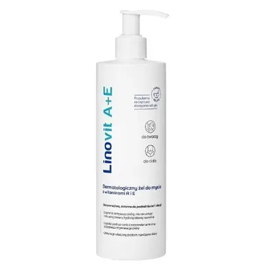 Ziołolek, Linovit A+E, dermatologiczny żel do mycia z witaminami A i E, 400 ml
