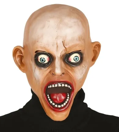 Zombie, łysa czaszka, maska