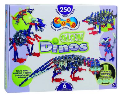 Zoob, Zestaw klocków, Glow Dinos, 250 elementów