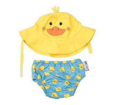 Zoocchini, Kaczka, pieluszka kąpielowa i czapka, rozmiar M