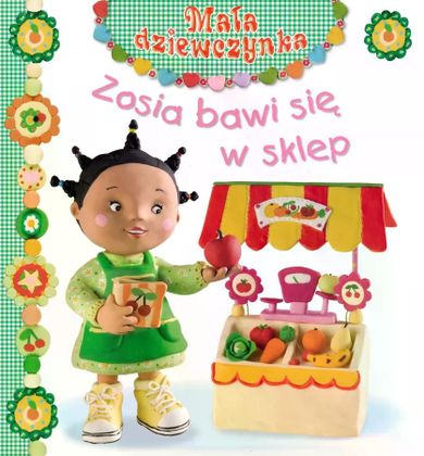 Zosia bawi się w sklep. Mała dziewczynka