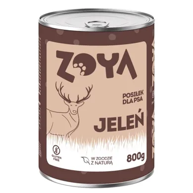 Zoya, jeleń, karma mokra dla psów, 800g