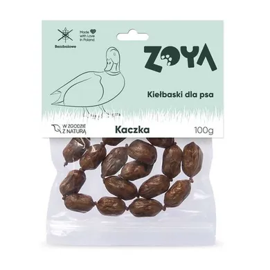 Zoya, Kiełbaski z kaczki, przysmak dla psa, 100g