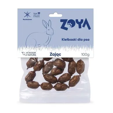 Zoya, Kiełbaski z zająca, przysmak dla psa, 100g